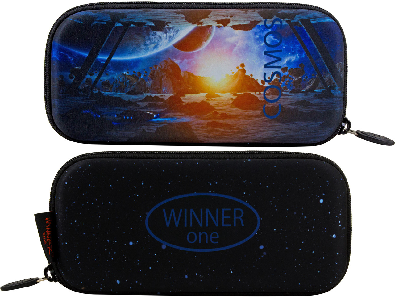 Пенал шкільний на блискавки для ручки і олівців для хлопчика з малюнком Космос Winner One P-222