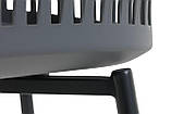Кресло садовое из стали и пластика с подлокотниками серое, фото 4