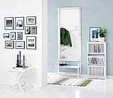 Велике дзеркало настінне з дерев'яною рамкою 162 см біле, buuba, фото 2