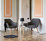 Стильне сіра тканинне крісло  buuba, фото 5