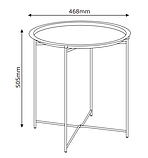 Столик круглий чорний з кераміки діаметр 47см, buuba, фото 4