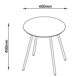 Столик журнальний круглий діаметр 40 см (колір дуб) buuba, фото 3