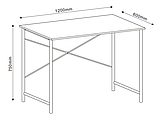 Стіл офісний письмовий на металевих ніжках 120 см buuba, фото 3