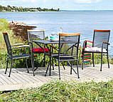 Стіл садовий металевий 150см сірий (Покриття проти іржі), buuba, фото 5