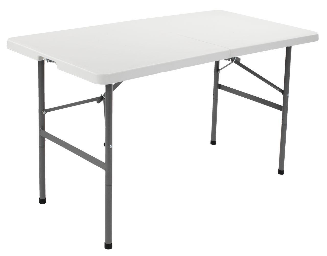 Садовий розкладний пластиковий стіл - валіза 123см білий, buuba, фото 1