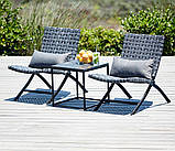 Лаунж столик квадрат чорний (Гальванізована сталь і граніт), buuba, фото 4