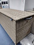 Короб ящик ( штучний ротанг) з коліщатками і гідравлічної кришкою 133 см натура, buuba, фото 7