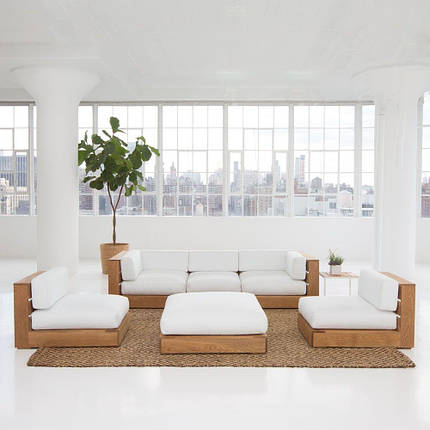 Комплект мягкой мебели "Сендлер" диван, кресла и пуф, фото 2