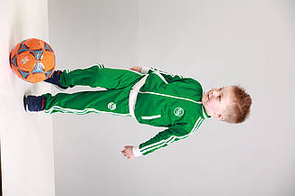 Костюм дитячий спортивний зелений з білими смужками Point ONE, фото 3