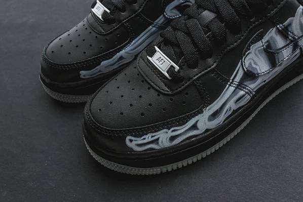 Nike air force 1 black skeleton discount