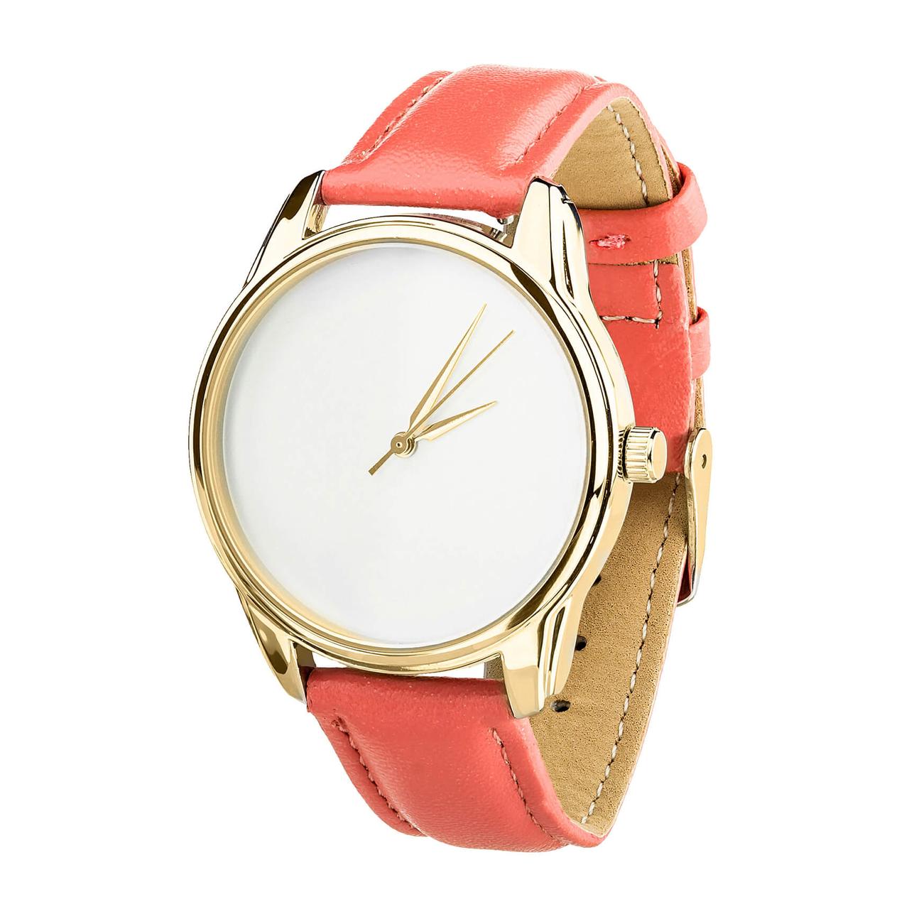 Годинник ZIZ Мінімалізм (кораловий, золото), фото 1