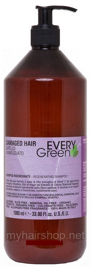 Відновлювальний шампунь DIKSON Every Green Damaged Hair Shampoo 1000 мл