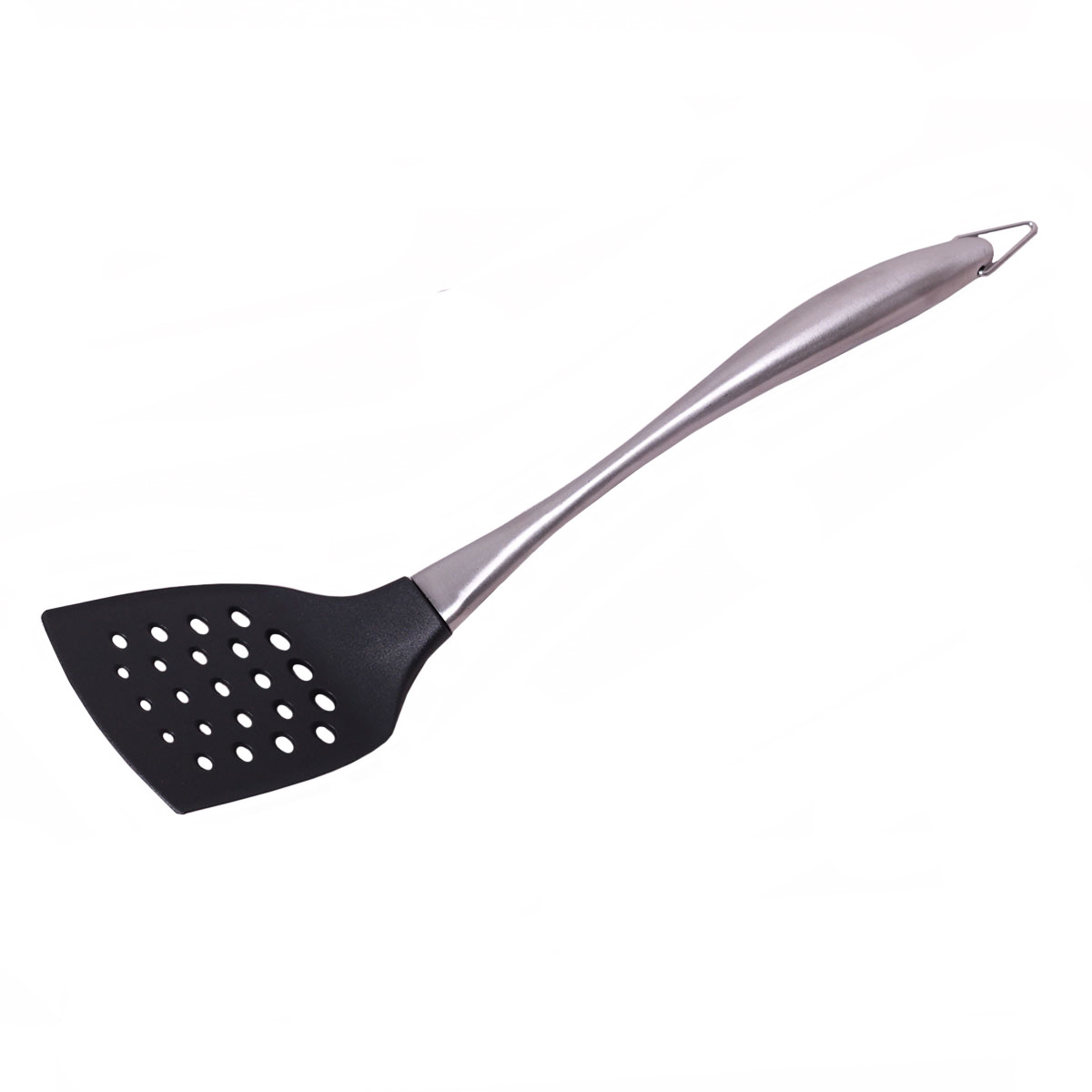 Лопатка з отвором Kamille 34см з нержавіючої сталі і пластика KM-5016, фото 1