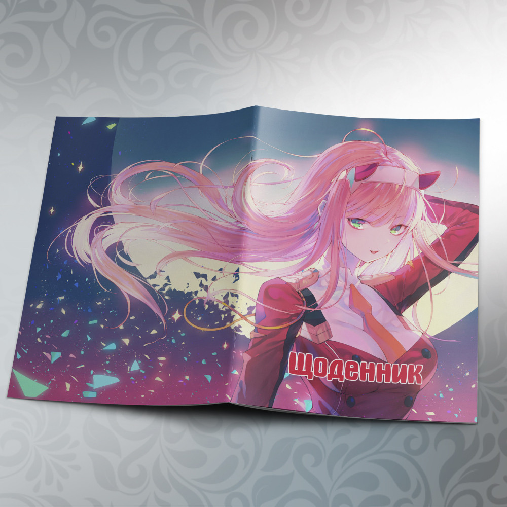 Щоденник шкільний м'який обкладинка Darling in the Franxx 12