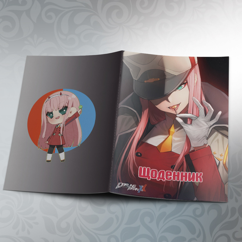 Щоденник шкільний м'яка обкладинка Darling in the Franxx 07