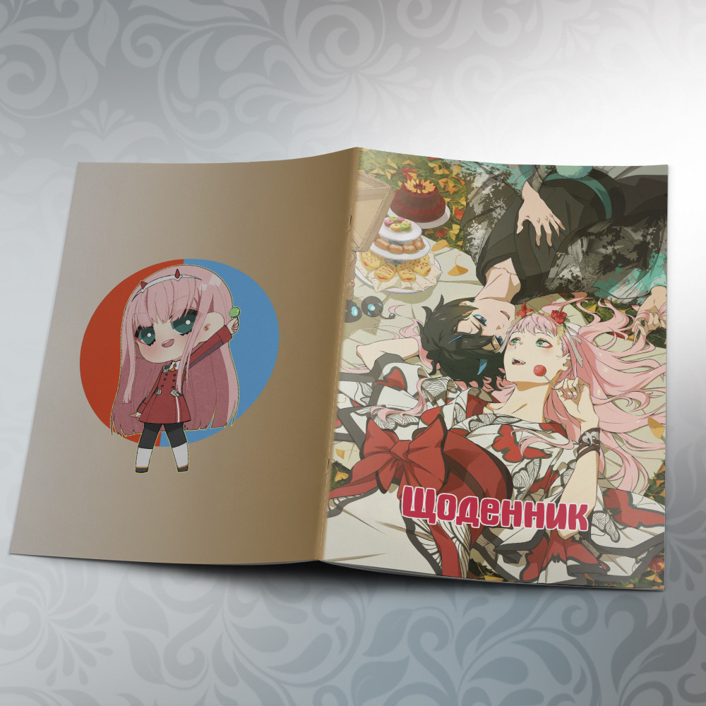 Щоденник шкільний м'який обкладинка Darling in the Franxx 06