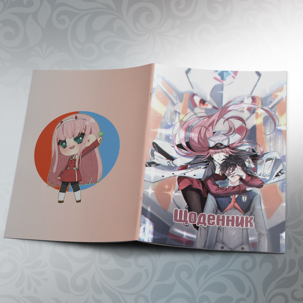 Щоденник шкільний м'яка обкладинка Darling in the Franxx 05
