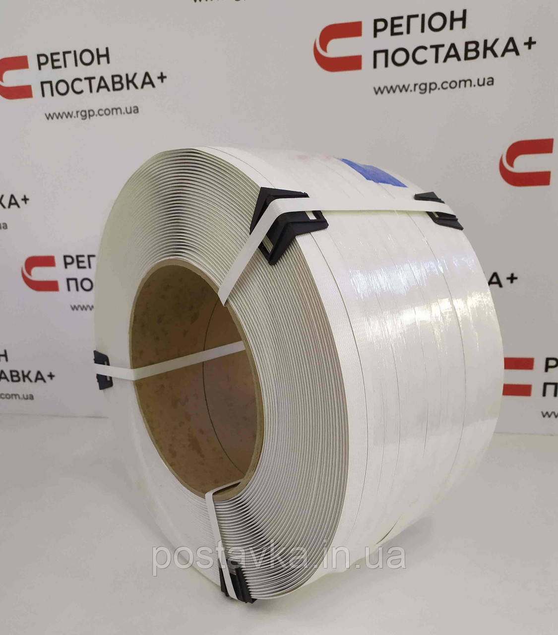 16*1 біла посилена поліпропіленова стрічка, фото 1