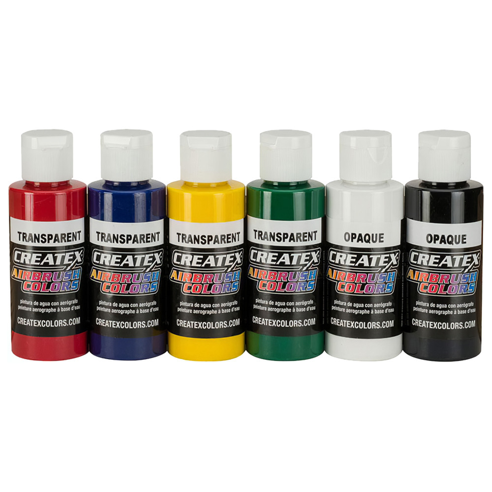 Набор основных полупрозрачных цветов 6 шт по 60 мл Createx Colors 5801 - фото 1 - id-p1195004571