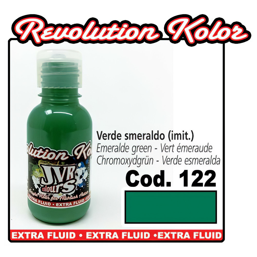 Непрозрачная краска изумрудно-зеленый Revolution Kolor #122 10 мл JVR 696122/10 - фото 2 - id-p1195004617