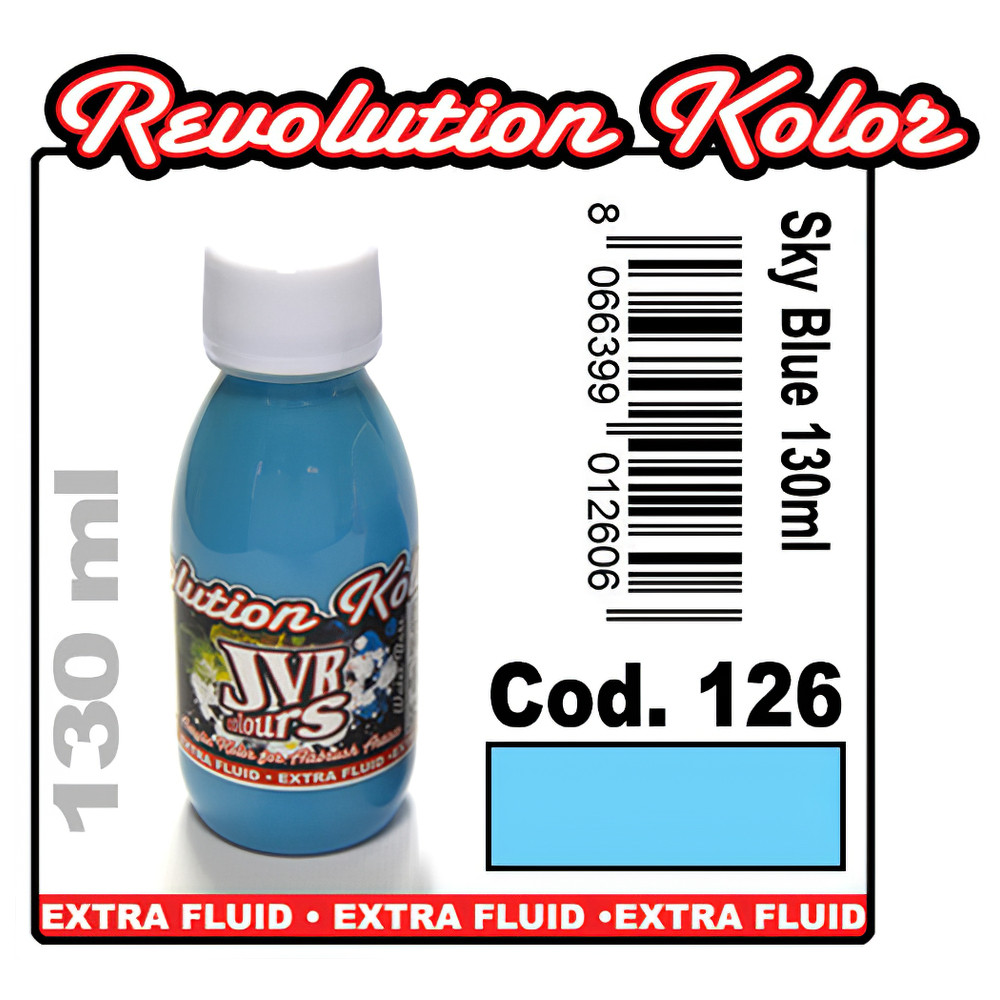 Непрозрачная краска небесный голубой Revolution Kolor #126 10 мл JVR 696126/10 - фото 2 - id-p1195004631