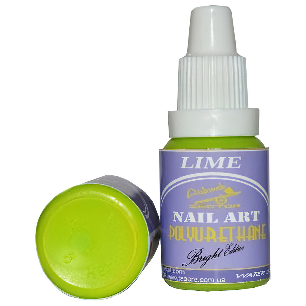 Лимонна фарба для нігтів POLYURETHANE Bright Edition Airbrush Sector 5702/15B LIME