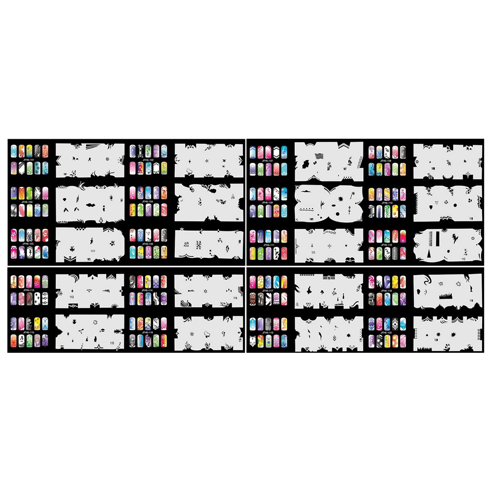 Набір трафаретів 20 шт. для nail art №6 Uairbrush 101-120