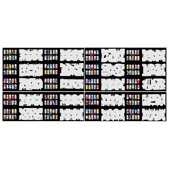 Набір трафаретів 20 шт. для nail art №6 Uairbrush 101-120, фото 1