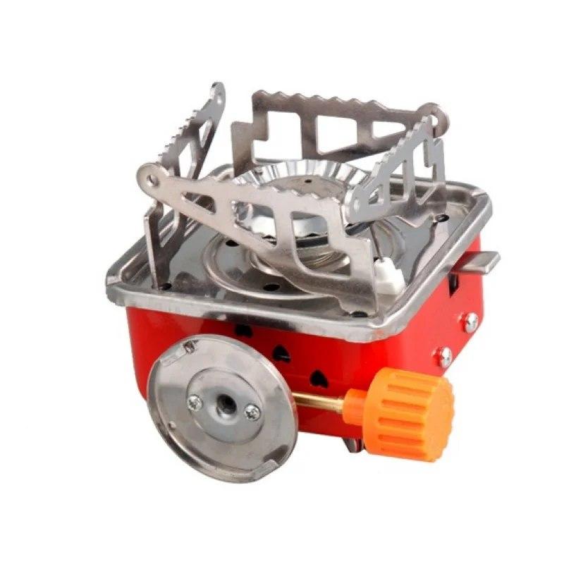 Портативна газова плита з п'єзопідпалом k-202 Червона, фото 1