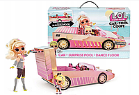 Машина купе кабриолет с куклой и с бассейном 3 в 1 L.O.L. Surprise Оригинал Car-Pool Coupe MGA