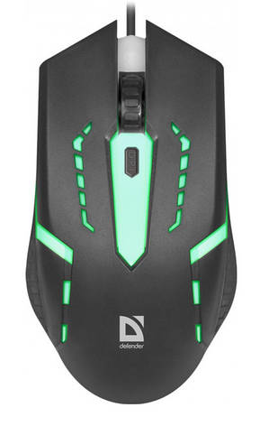 Мишка ігрова Defender MB-601 4-кнопки 800-1200dpi USB Чорний, фото 1