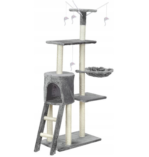 Когтеточка будиночок для кішок сіра 135 см Польща, фото 1