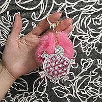 Брелок на ключі черепаха хутряний