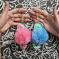 Брелок на ключі коник хутряний