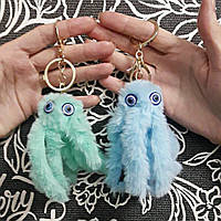 Брелок на ключі восьминіг хутряний