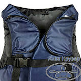 Страхувальний Жилет рятувальний 80-100 кг з кишенями колір синій сертифікований для човна, фото 2
