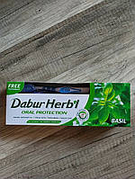 Зубна паста Dabur Базилік, Dabur Herb'l Basil Natural Toothpaste 150 г + щітка