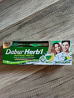 Зубная паста Дабур мята и лимон фреш гель, Dabur Herb'l Mint & Lemon Toothpaste, 150 гр + щётка