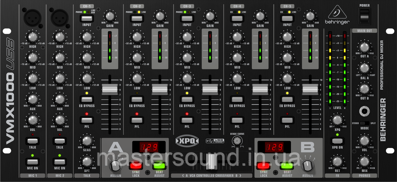 Dj мікшер Behringer VMX1000USB PRO MIXER