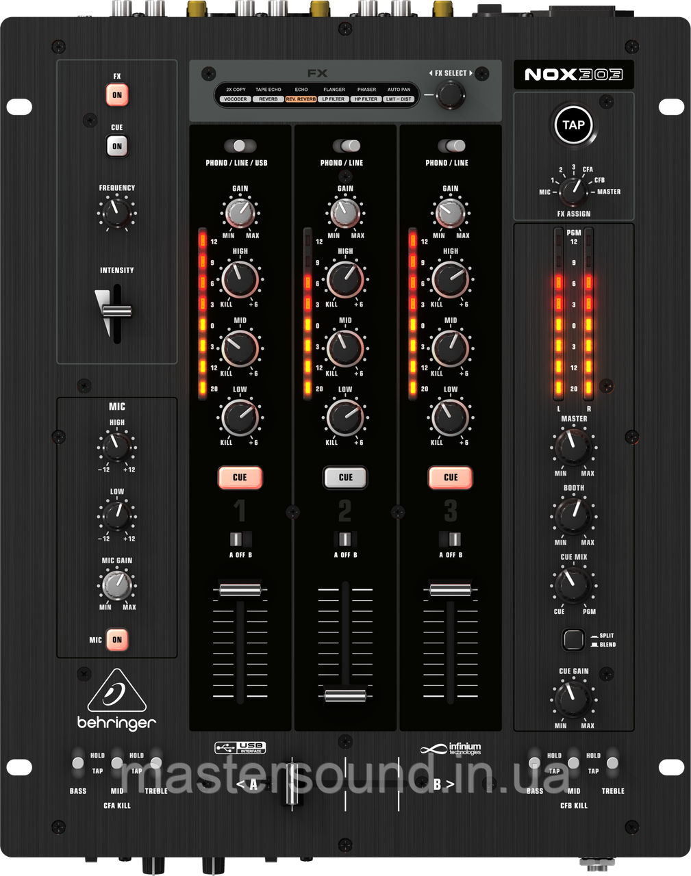 Dj мікшер Behringer NOX303 PRO MIXER