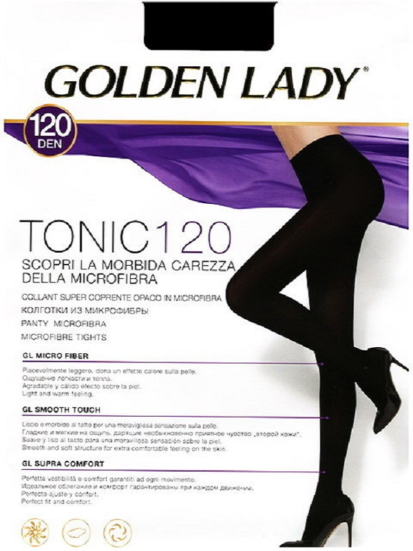 Golden Lady Tonic 120 Den суперщільні колготки з мікрофібри, всі розміри, всі кольори