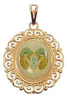 Кулон Xuping Позолота 18 К "Винтажный Медальон Знак Зодиака Овен"