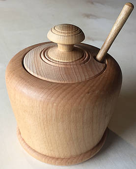 Дерев’яне барильце для цукру 500 мл з ложкою | універсальне | ручна робота