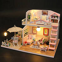 Румбокс DIY house сборный кукольный дом Pink Loft