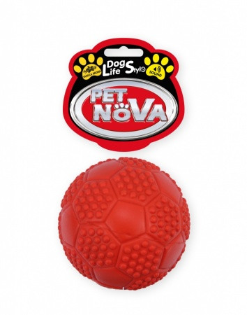 Іграшка для собак футбольний М'яч з пискавкою Pet Nova 7 см