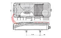 Фонарь задний MAN TGA-L-M-X левый M611816 MARS