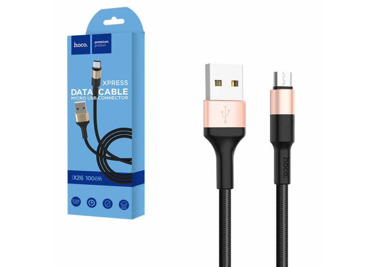 Кабель HOCO X26 Xpress Charging USB to microUSB, фото 1