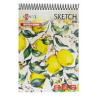 Альбом для акварели SANTI "Floristics", А5, "Paper Watercolour Collection", 12л.,200 г/м2
