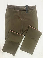 Штани жіночі стрейч сатин коричневі РОЗМІР+