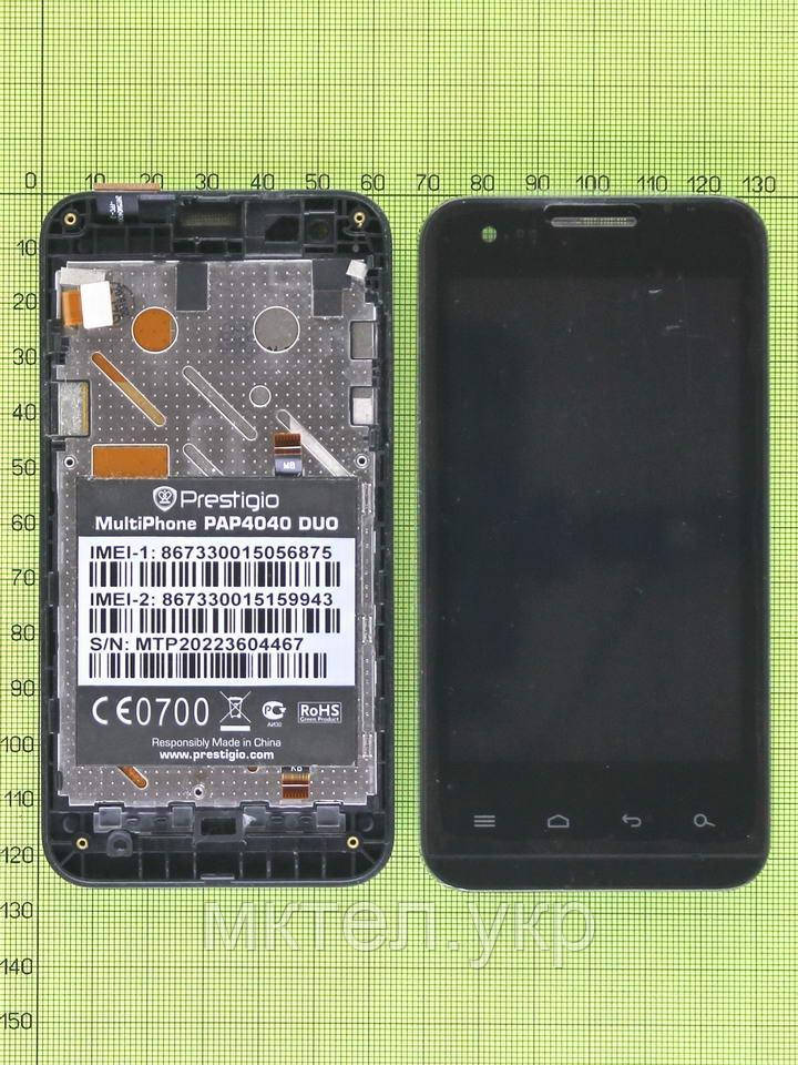 Дисплей Prestigio MultiPhone 4040 DUO в зборі, чорний used